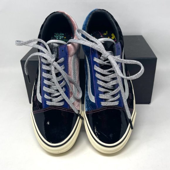 Vans Og Old Skool Lx Black Skateboarding Women Velvet Patent Leather VN0A38FW03E - Picture 7 of 11